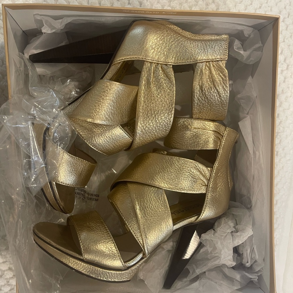 Gold Michael Kors heels